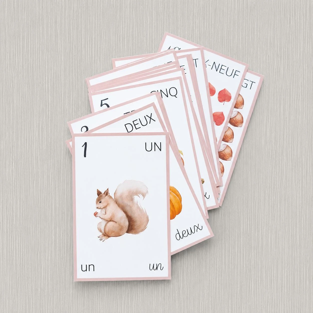Grandes cartes pour apprendre à compter de 1 à 20